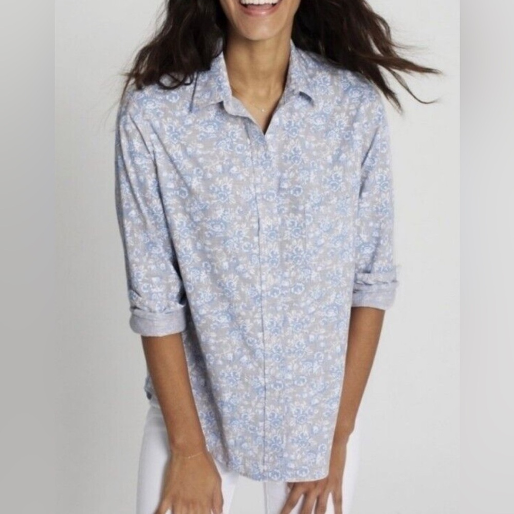 Grayson‎ | The Hero Button-Up Shirt Henrietta Floral Top Cotton Sz 1/XS